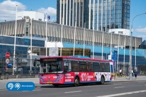 Тематические автобусы к 100-летию Московского спорта запустили в столице